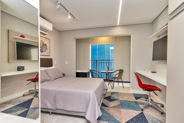 Studio Moderno Piscina Gym e Portaria 24h