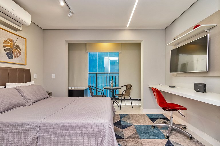 Studio Moderno Piscina Gym e Portaria 24h