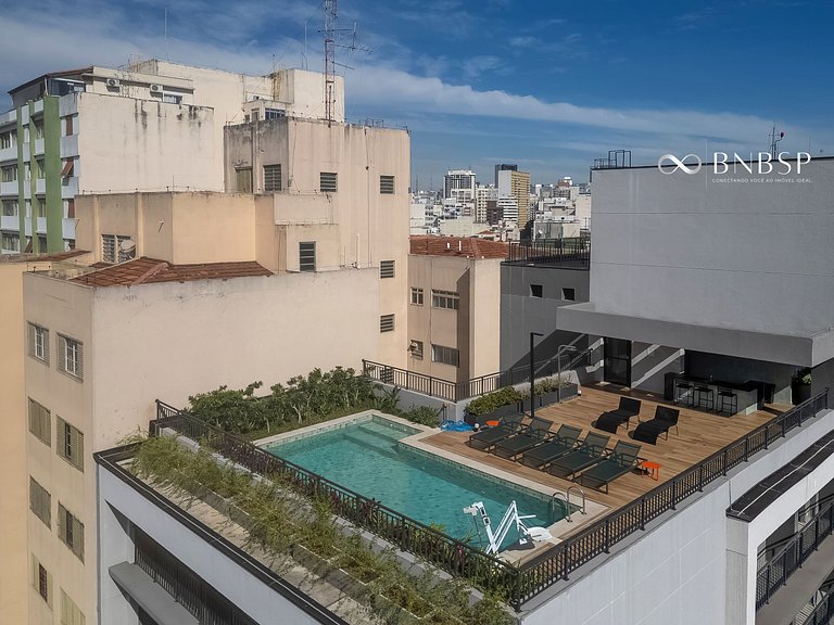 Studio Moderno Piscina Gym e Portaria 24h