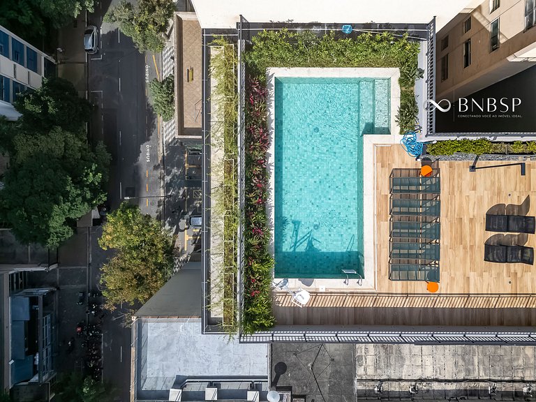 Studio Moderno Piscina Gym e Portaria 24h