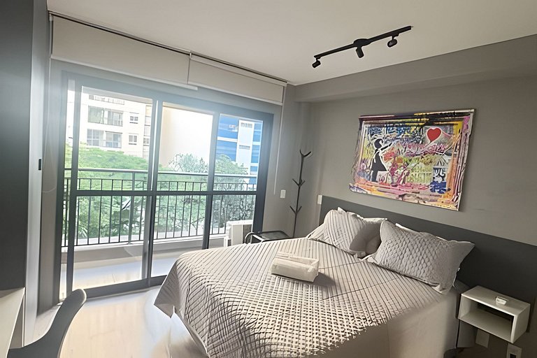 403 - Studio novo, iluminado e super aconchegante