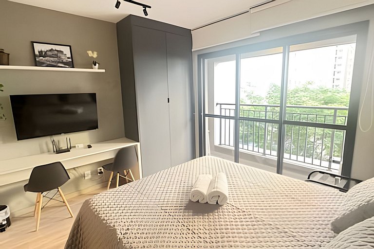 403 - Studio novo, iluminado e super aconchegante