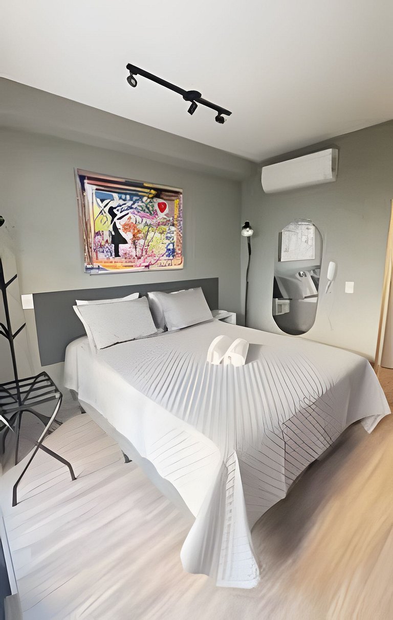 403 - Studio novo, iluminado e super aconchegante