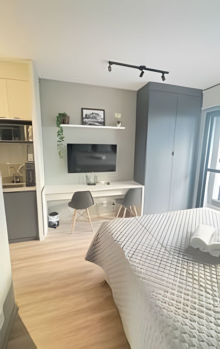 403 - Studio novo, iluminado e super aconchegante