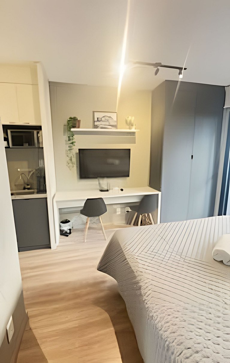 403 - Studio novo, iluminado e super aconchegante