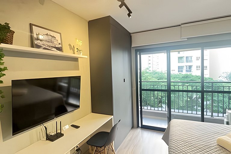 403 - Studio novo, iluminado e super aconchegante